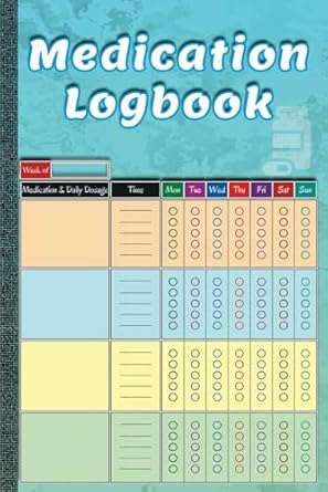 Essential for Every Health-Conscious Individual: Medication Log Book: Colorful Prescription Tracker Notebook | Pill Organizer Journal | 6×9 inches, 80 Pages