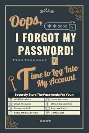 Unlocking Convenience: A Must-Have for Everyone – Oops, Forgot My Password! Time to Log Into My Account: Password Book with Alphabetical Tabs. Organize Passwords, Usernames, Email, Social Media … – Ideal for Adults, Seniors, and Teens