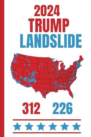 Discover the Secrets of Trump’s 2024 Victory: Trump Electoral Map Landslide Victory 2024 Notebook Journal – President Donald J. Trump’s Election Win 2024 With Map Showing Overwhelming Majority of Electoral Votes for Trump 312 and Harris 226