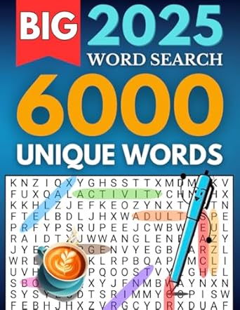 Discover Endless Fun and Relaxation with the Big Word Search Book – 6000 Words: 100 Large Print Puzzles for Adults, Seniors & Teens – Giant Word Find Puzzle Book