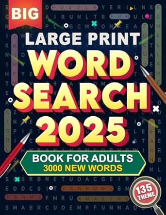 Discover the Ultimate Relaxation Tool: Word Search Book for Adults: Big Large Print Challenging Puzzles for Stress Relief – Unique Vocabulary Word Find Games for Men, Women, and Seniors