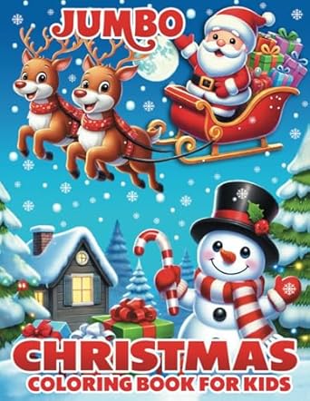 Discover the Magic of the Holidays with Our Review of the Jumbo Christmas Coloring Book For Kids: Very Easy to Color With Santa, Elf, Gift Boxes, Reindeer and So Much More Christmas-Themed Designs For Kids Ages 2 and Up!