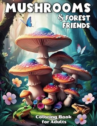 Discover Tranquility: A Review of Mushrooms & Forest Friends Coloring Book for Adults – Mindful Nature Scenes with Mushroom Facts for Relaxation and Stress Relief